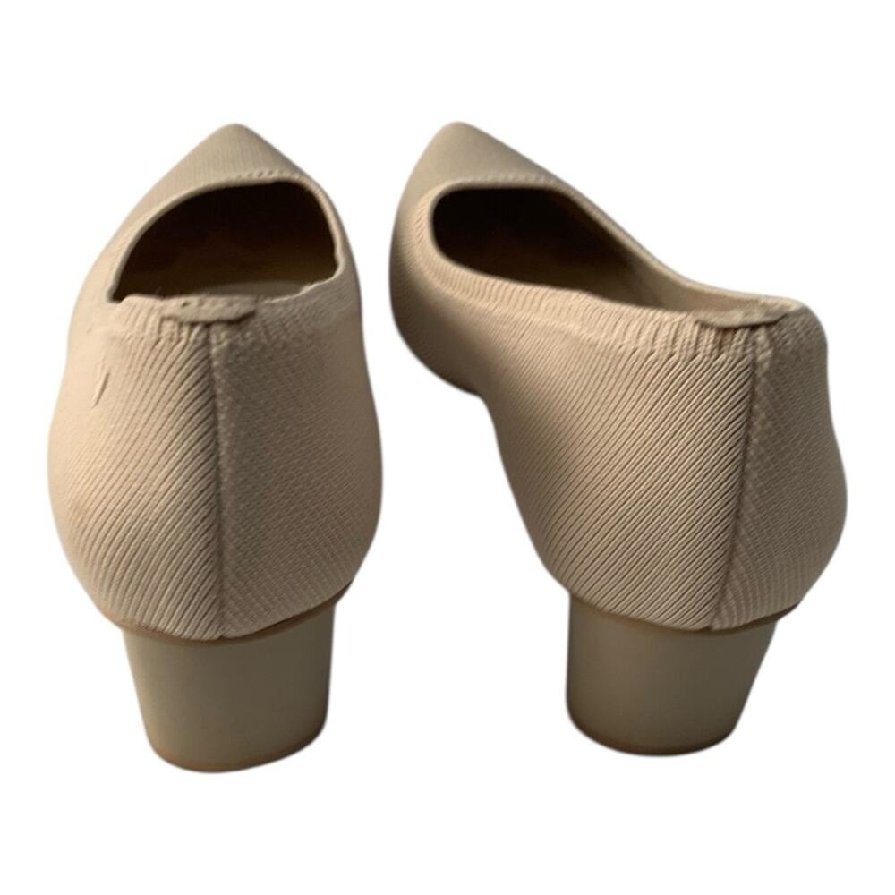 Vivaia size 41 Tan Women's knit high heel shoes teardrop - Picture 8 of 8